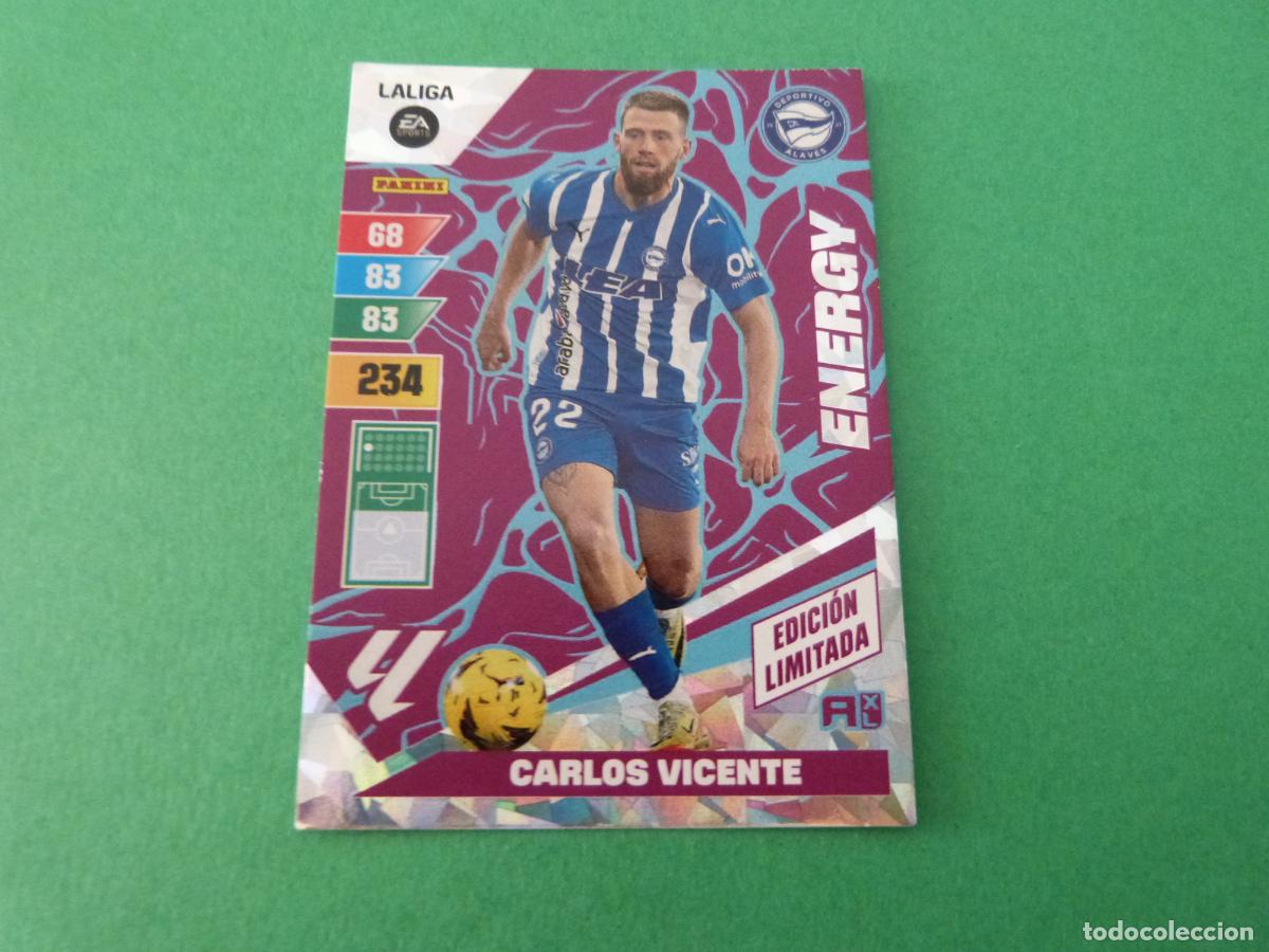 Cromos de f&uacute;tbol: TRADING CARD FUTBOL CARLOS VICENTE DEPORTIVO ALAVES E. LIMITADA LIGA ADRENALYN XL 2023-2024/23-24