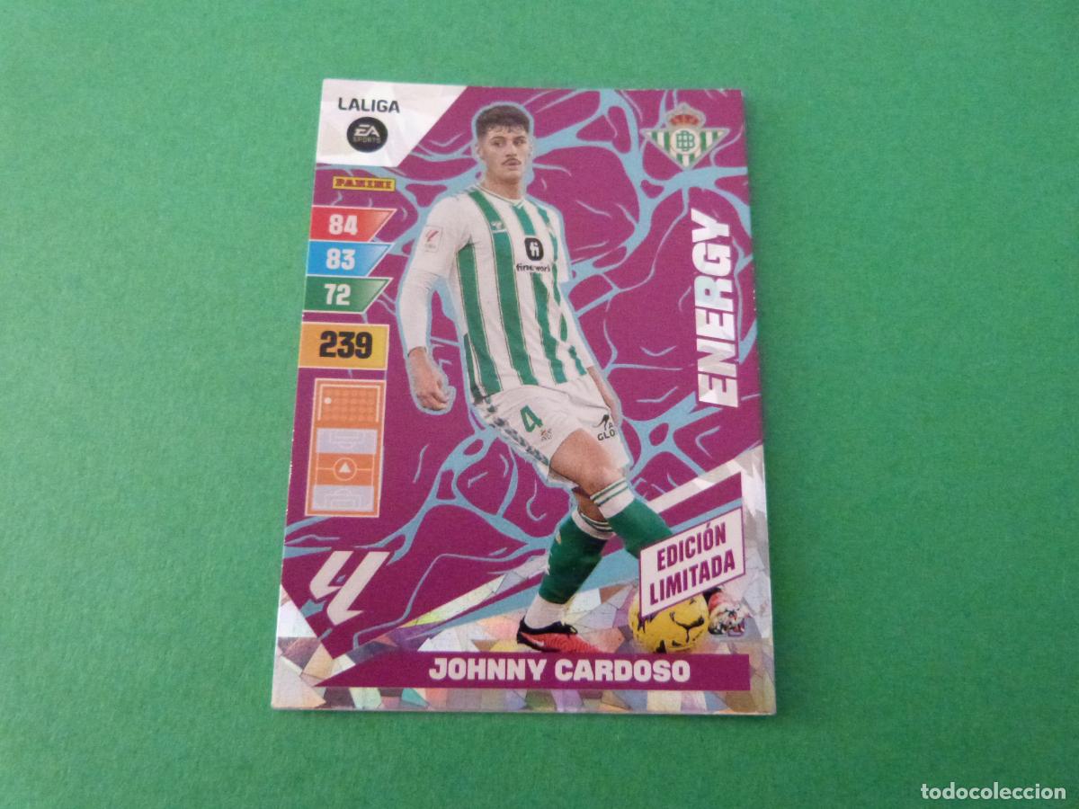 Cromos de f&uacute;tbol: TRADING CARD FUTBOL JOHNNY CARDOSO REAL BETIS E. LIMITADA LIGA ADRENALYN XL 2023-2024/23-24