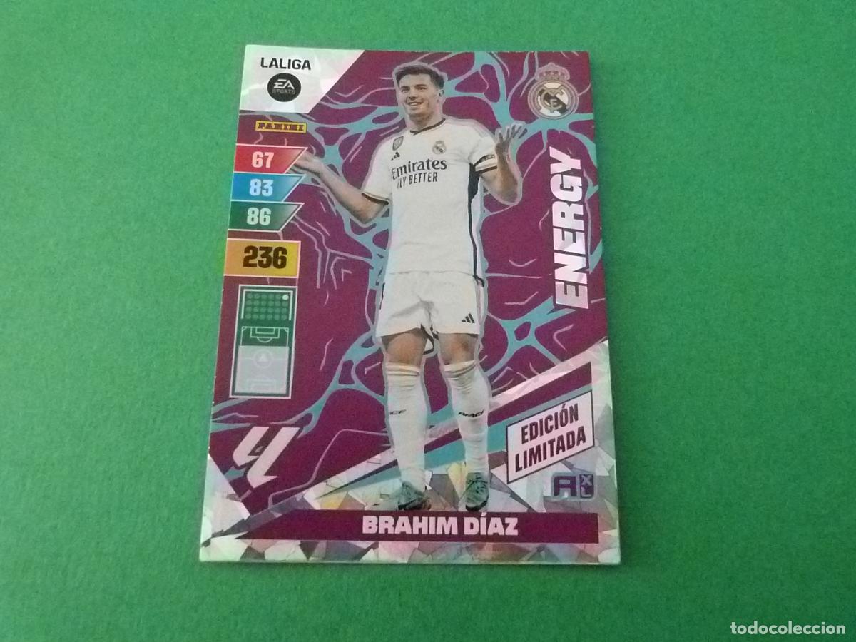 Cromos de f&uacute;tbol: TRADING CARD FUTBOL BRAHIM DIAZ REAL MADRID C.F. E. LIMITADA LIGA ADRENALYN XL 2023-2024/23-24