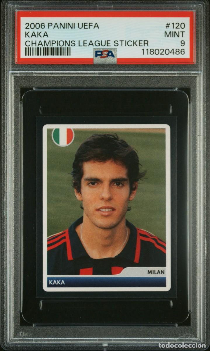 Football Stickers: Kaka #120 Milan Panini UEFA Champions League 2006 PSA 9