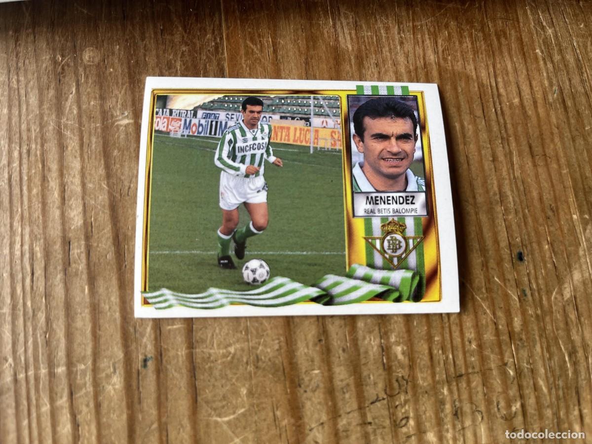Football Stickers: CROMO SIN PEGAR NUNCA PEGADO ALBUM LIGA ESTE 95 96 1995 1996 REAL BETIS MENENDEZ