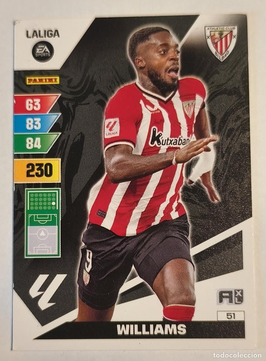 Cromos de f&uacute;tbol: ADRENALYN LA LIGA 2023 2024 PANINI - 51 I&Ntilde;AKI WILLIAMS - ATHLETIC CLUB BILBAO
