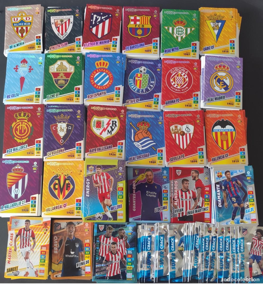 Cromos de Futebol: COLECCI&Oacute;N LOTE DE +-2,3 KILOS CARDS DE F&Uacute;TBOL - ADRENALYN 2022/23