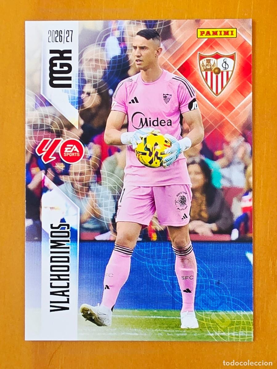 Cromos de f&uacute;tbol: 326 Odisseas Vlachodimos, Sevilla FC, Panini Megacracks MGK 2026 2027 26 27