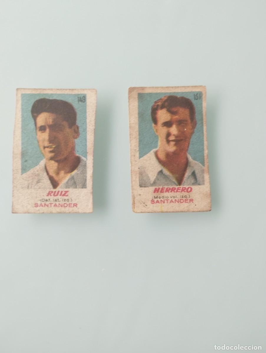 Cromos de f&uacute;tbol: 2 cromos del Santander colecci&oacute;n Bruguera 1950/1951 Ruiz y Herrero