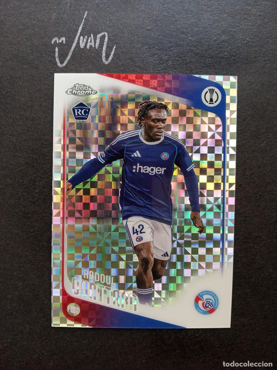 Cromos de f&uacute;tbol: 114 PARALELA X-FRACTOR ROOKIE OUATTARA ESTRASBURGO ⚽ TOPPS &reg; CHROME UCC UEFA 2025 2026 25 26 NUEVO