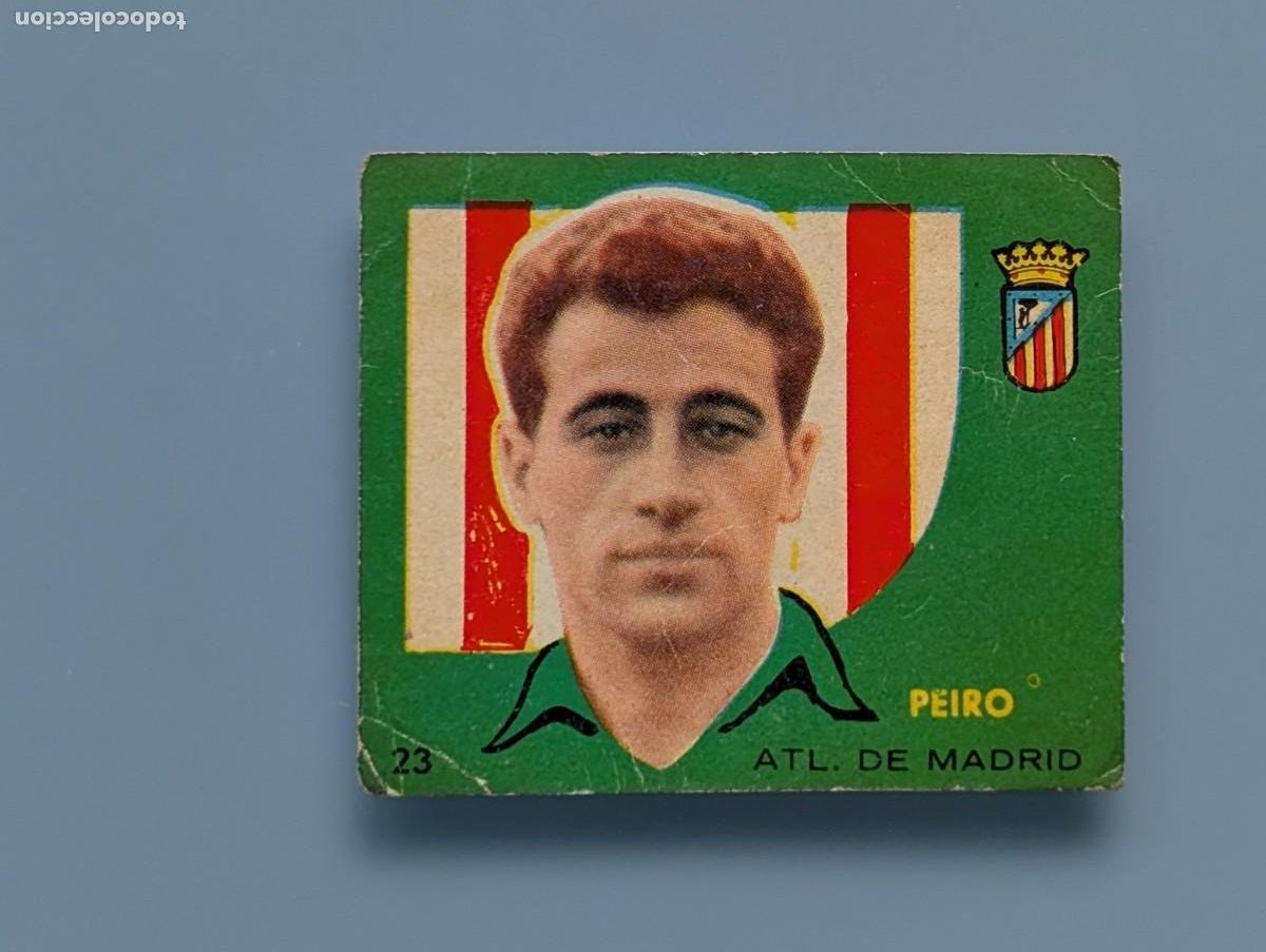 Figurine di Calcio: RARO CROMO CARD PEIRO ATLETICO MADRID 1958 1959 CAMPEONES BRUGUERA FOOTBALL FUTBOL INTER MIL&Aacute;N