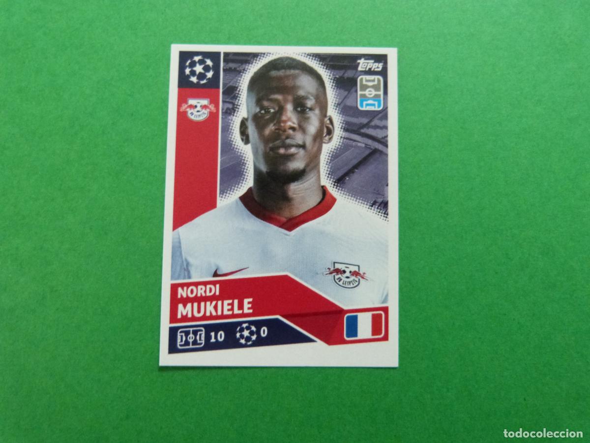 Cromos de f&uacute;tbol: CROMO FUTBOL MUKIELE RB LEIPZIG SIN PEGAR N&ordm; 8 CHAMPIONS LEAGUE 2020-2021/20-21