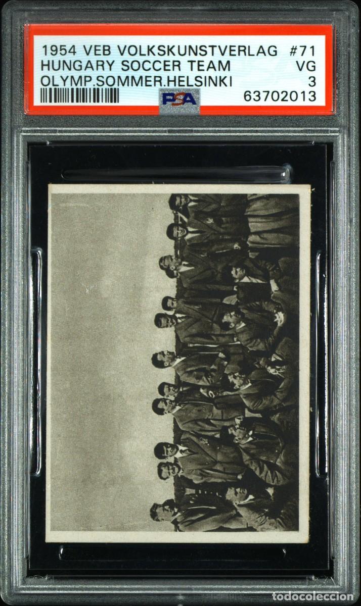 Cromos de Futebol: Puskas Rookie 71 Hungary Soccer Team Olympische Sommerspiele Helsinki 1954 Psa 3