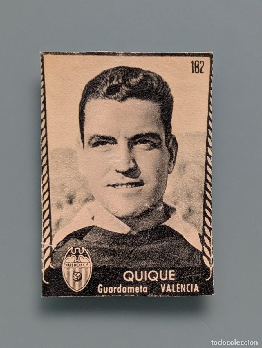 Cromos de f&uacute;tbol: DIFICIL CROMO QUIQUE VALENCIA ASES DEL FUTBOL LIGA 1953-54 BRUGUERA 1953 1954