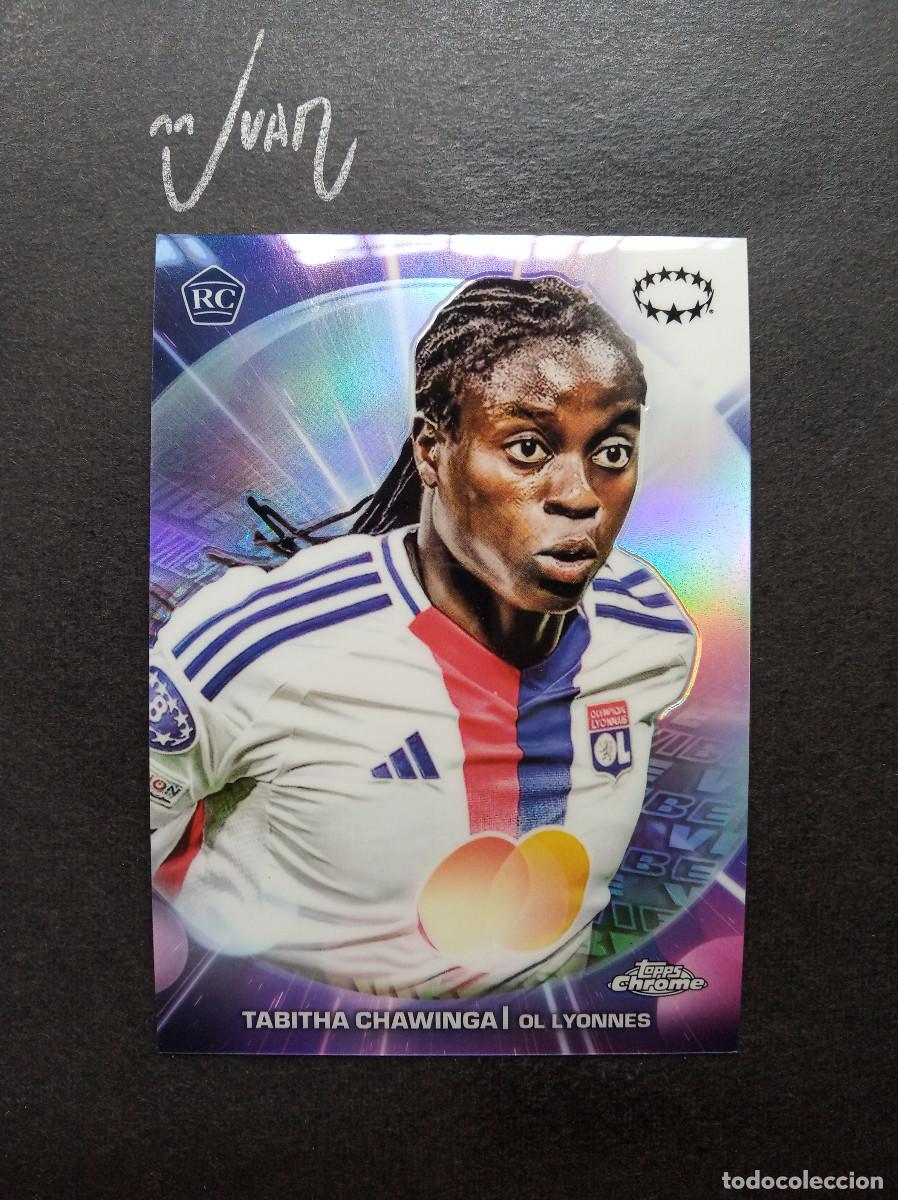 Cromos de f&uacute;tbol: VB 2 VIBE ROOKIE CHAWINGA OLYMPIQUE LYONNES ⚽ TOPPS &reg; CHROME WOMEN CHAMPIONS 2024 2025 24 25 NUEVO