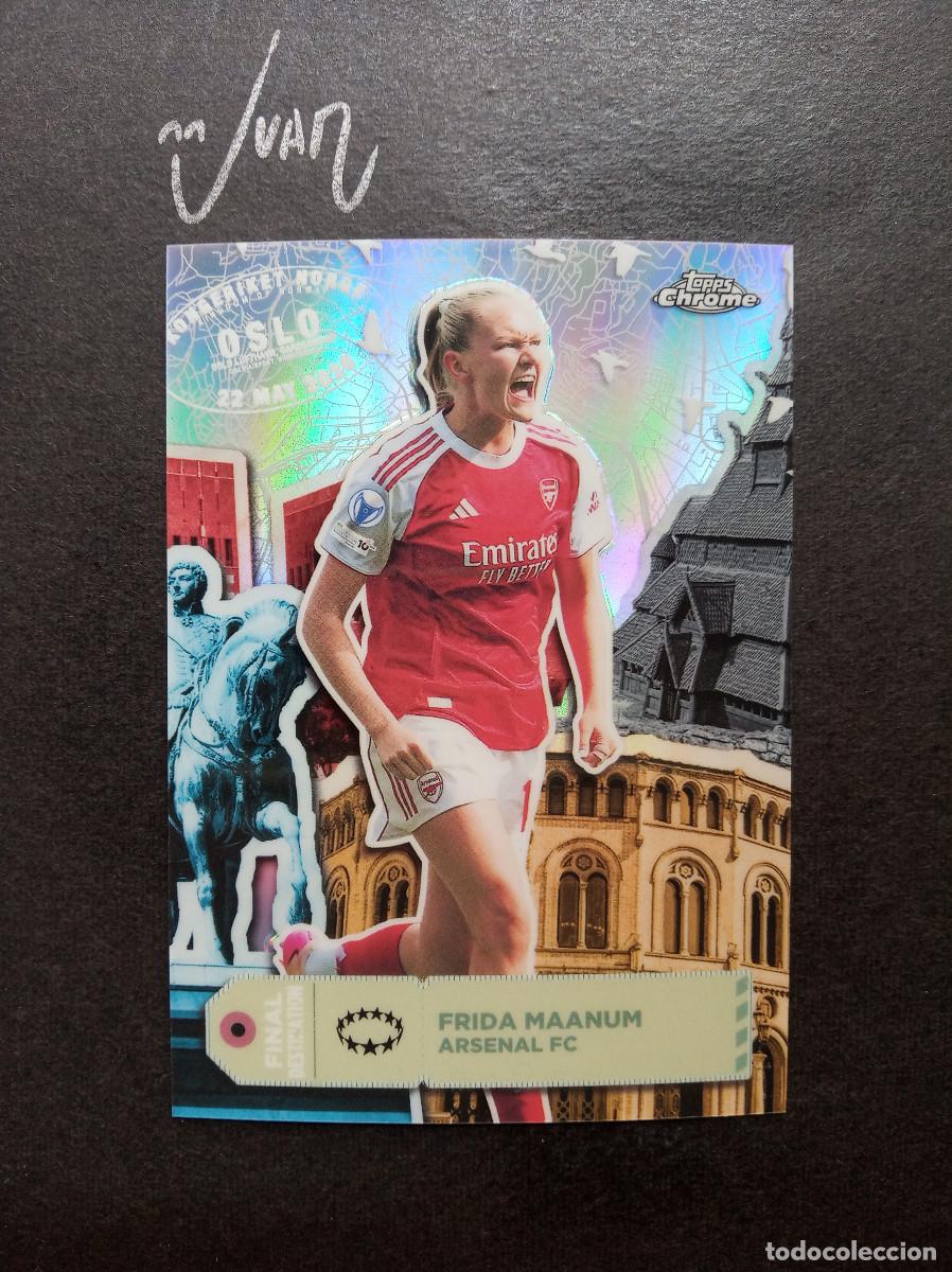 Cromos de f&uacute;tbol: 5 FINAL DESTINATION MAANUM ARSENAL NORUEGA ⚽ TOPPS &reg; CHROME WOMEN CHAMPIONS 2025 2026 25 26