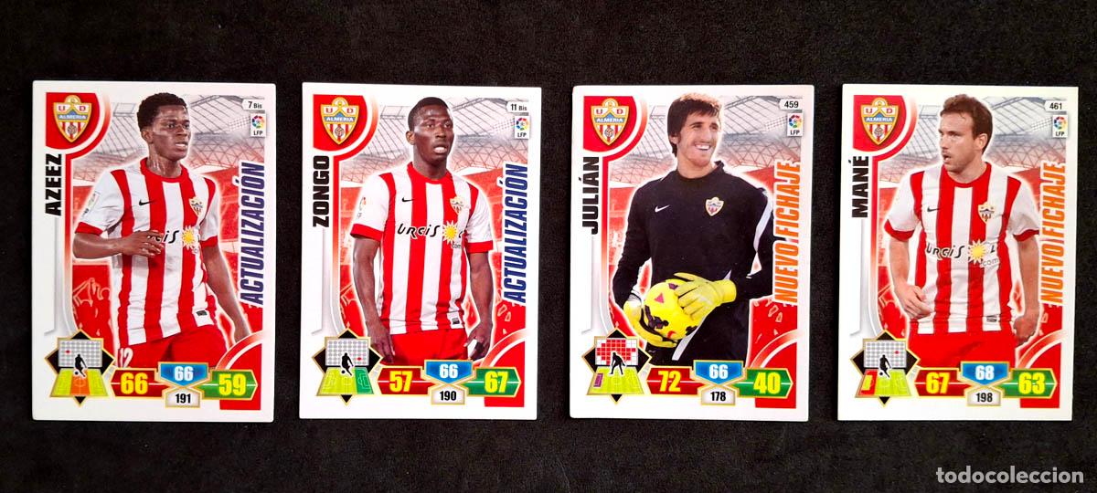 Cromos de f&uacute;tbol: 4 cards Actualizaci&oacute;n y Nuevo Fichaje Almer&iacute;a Adrenalyn XL 2013-2014 13-14