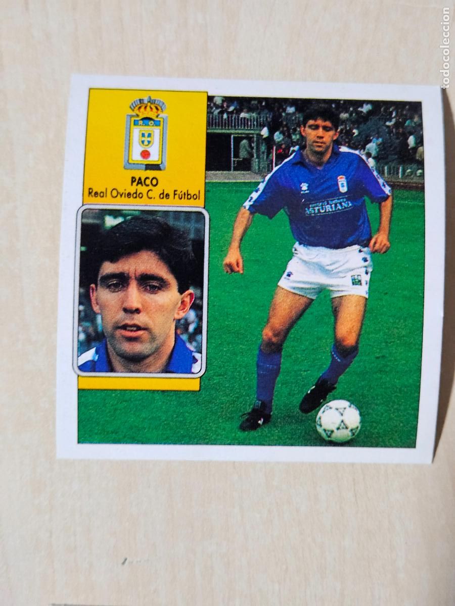 Cromos de f&uacute;tbol: ESTE 92 93 PACO - REAL OVIEDO - CROMO RECUPERADO