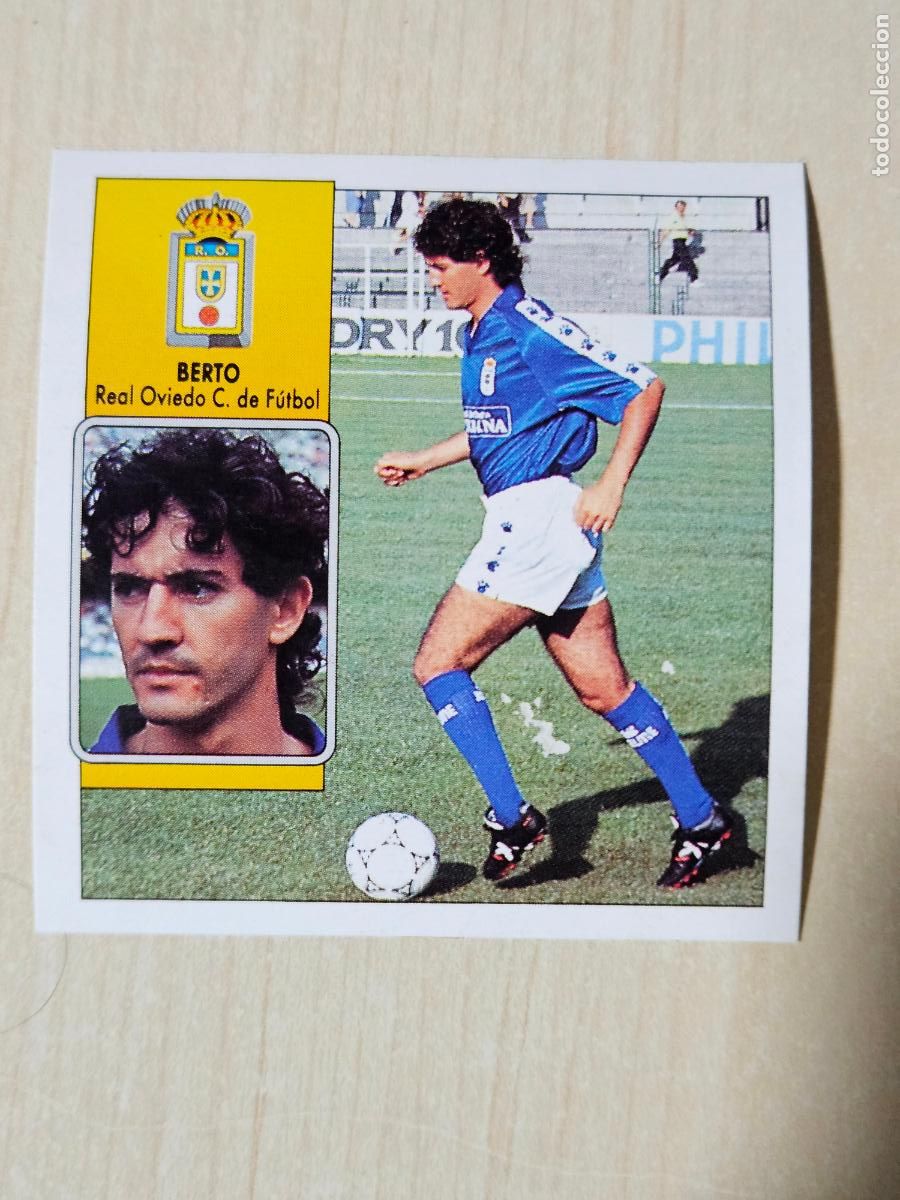 Cromos de f&uacute;tbol: ESTE 92 93 BERTO - REAL OVIEDO - CROMO RECUPERADO
