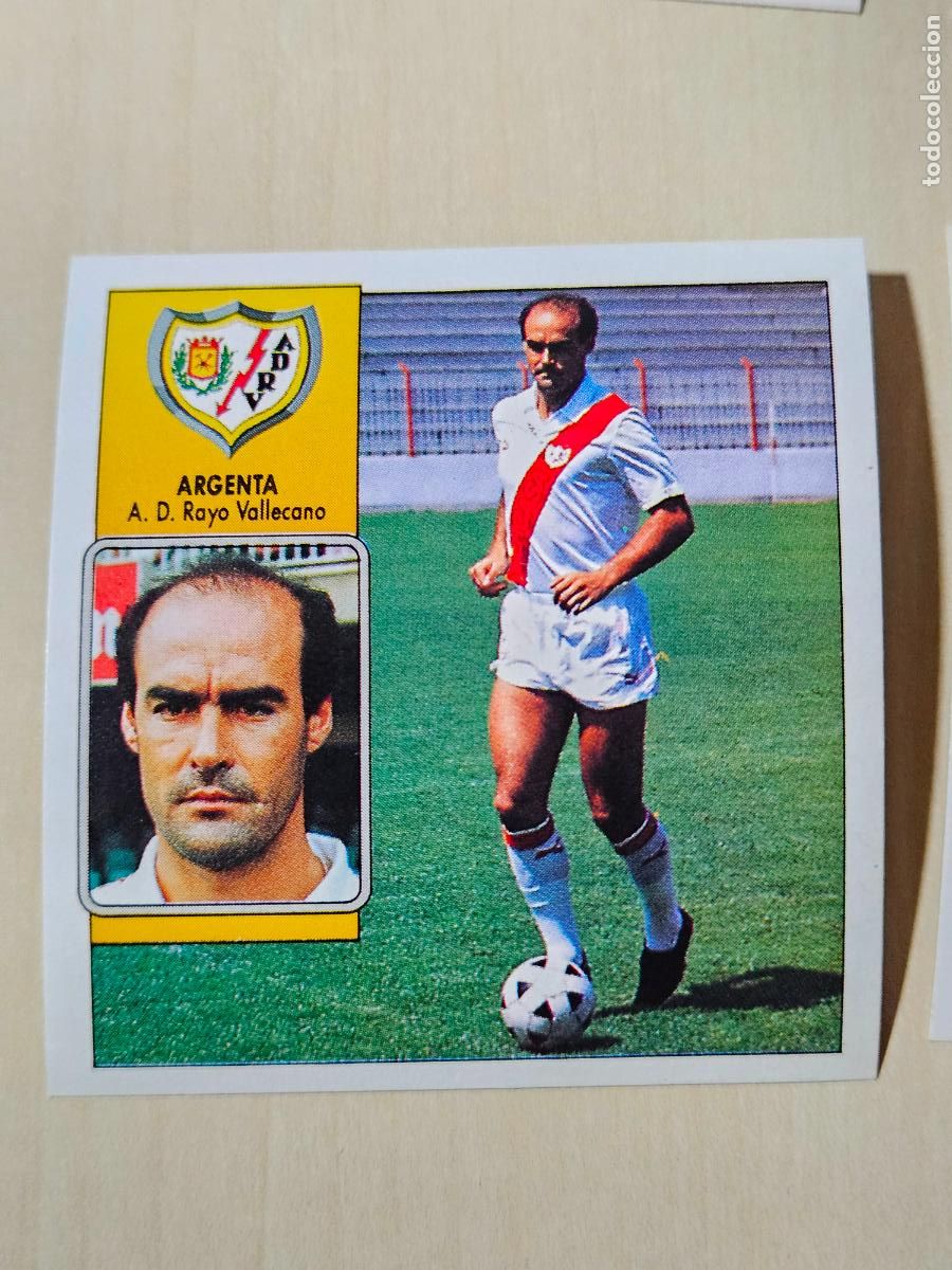 Cromos de f&uacute;tbol: ESTE 92 93 ARGENTA - RAYO VALLECANO - CROMO RECUPERADO