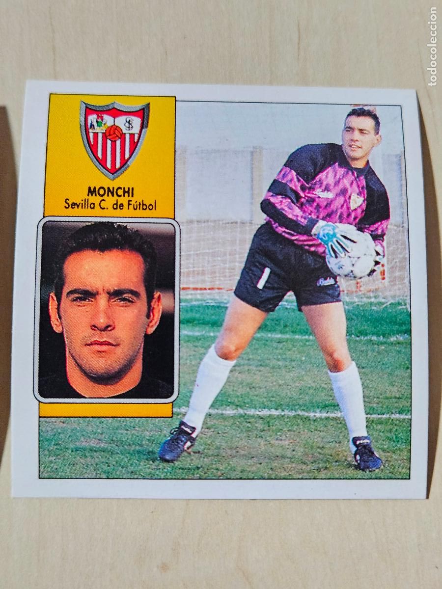 Cromos de f&uacute;tbol: ESTE 92 93 MONCHI - SEVILLA - CROMO RECUPERADO