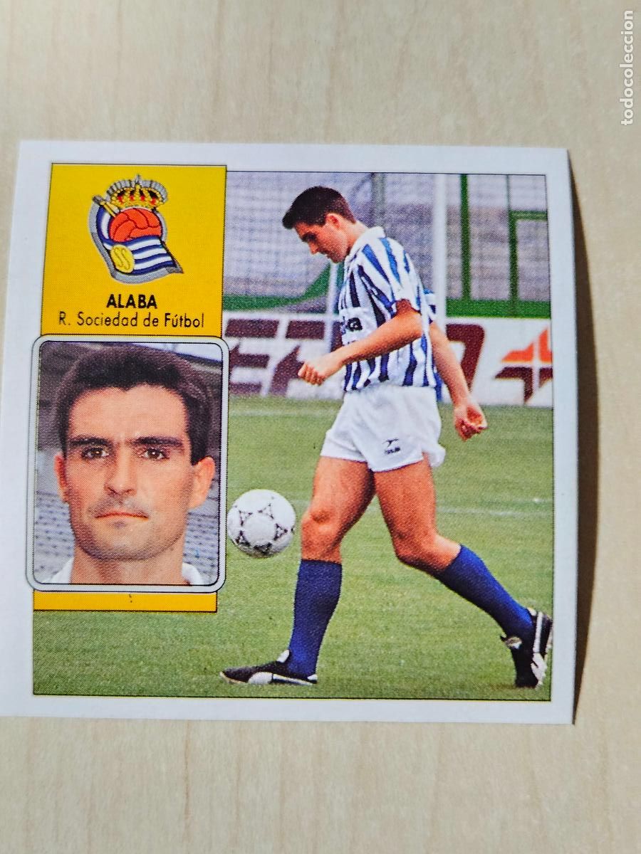Cromos de f&uacute;tbol: ESTE 92 93 ALABA - REAL SOCIEDAD - CROMO RECUPERADO