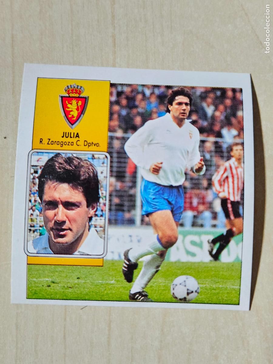 Cromos de f&uacute;tbol: ESTE 92 93 JULIA - REAL ZARAGOZA - CROMO RECUPERADO