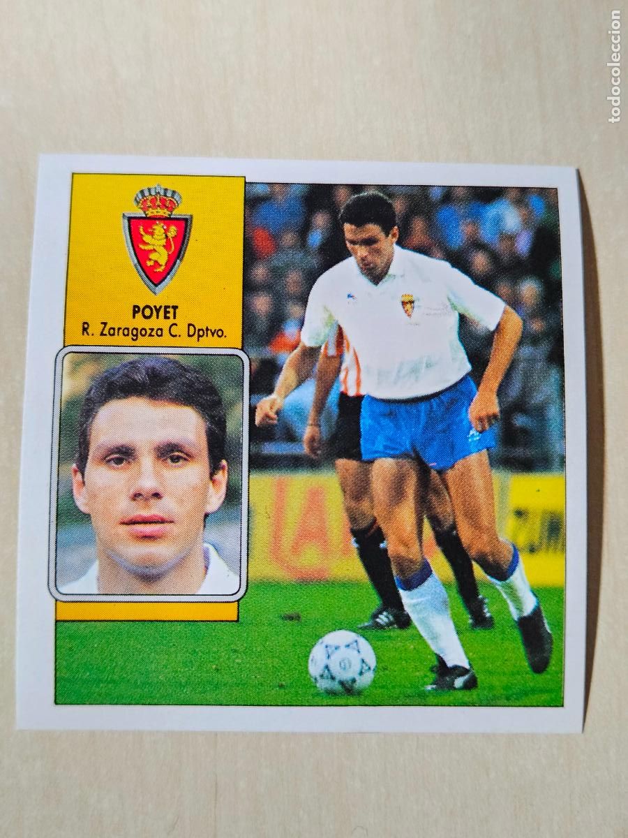 Cromos de f&uacute;tbol: ESTE 92 93 POYET - REAL ZARAGOZA - CROMO RECUPERADO
