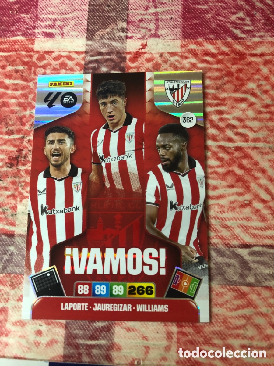 Cromos de f&uacute;tbol: ADRENALYN XL 2025 2026 25 26 Panini Liga - VAMOS 362 Bilbao