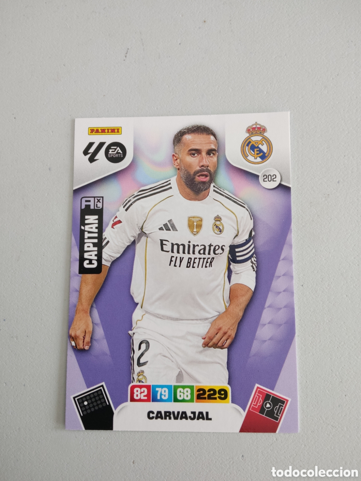 Cromos de f&uacute;tbol: 202 CARVAJAL REAL MADRID ADRENALYN XL LIGA 2025 2026