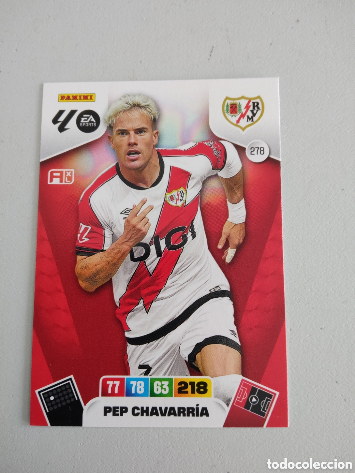 Cromos de f&uacute;tbol: 278 PEP CHAVARRIA RAYO VALLECANO ADRENALYN XL LIGA 2025 2026