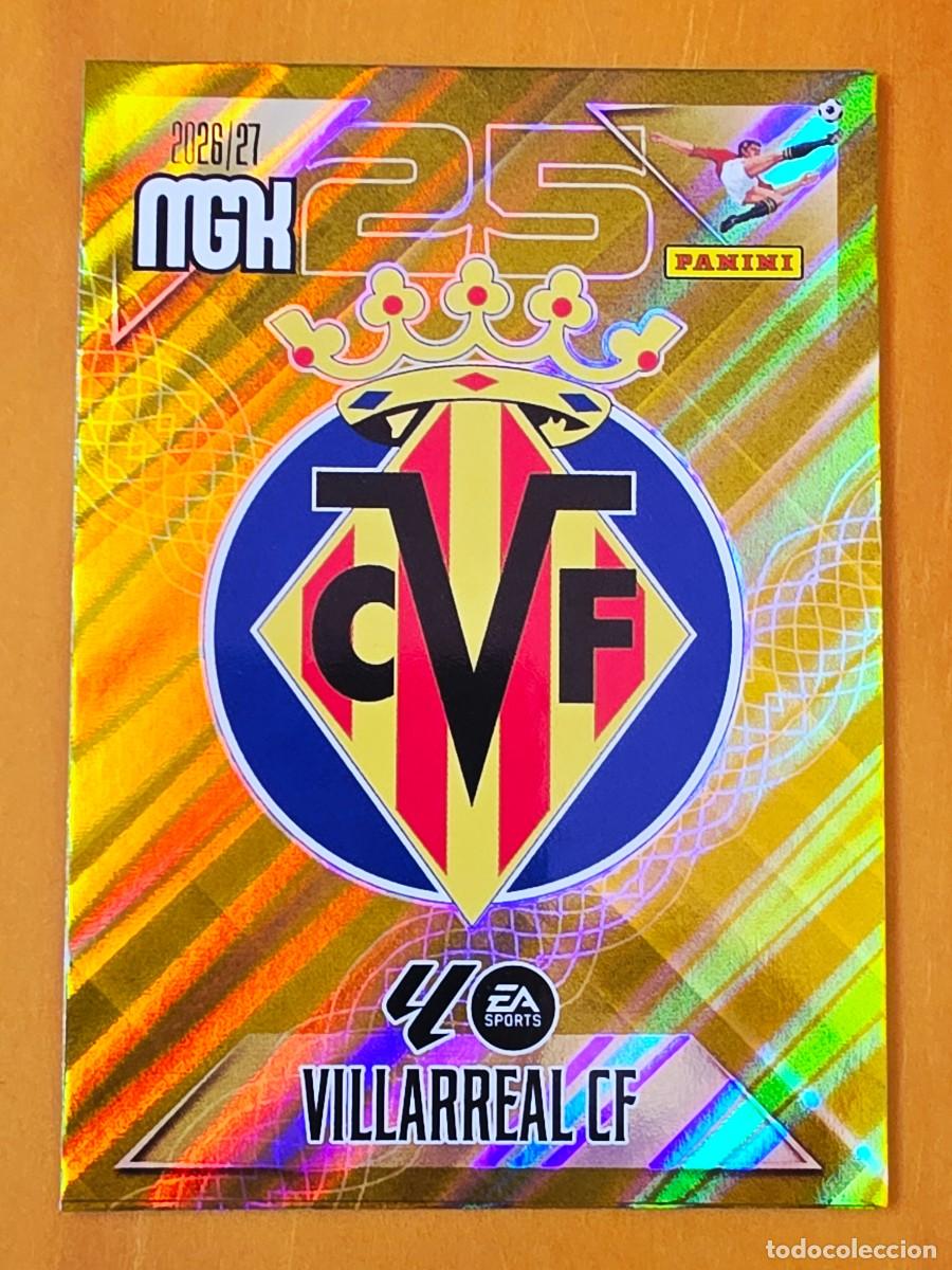 Cromos de f&uacute;tbol: 361 Escudo Villarreal CF, Panini Megacracks MGK 2026 2027 26 27