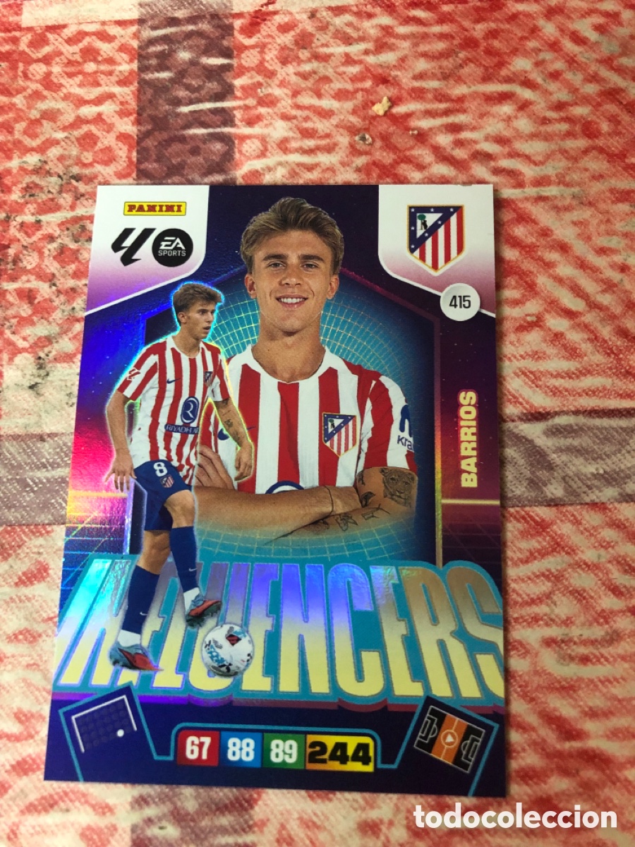 Cromos de f&uacute;tbol: E1334. ADRENALYN XL LIGA EA SPORTS 2025-2026 25-26 &ndash; INFLUENCERS N&ordm; 415 &ndash; Barrios atl&eacute;tico de Madrid