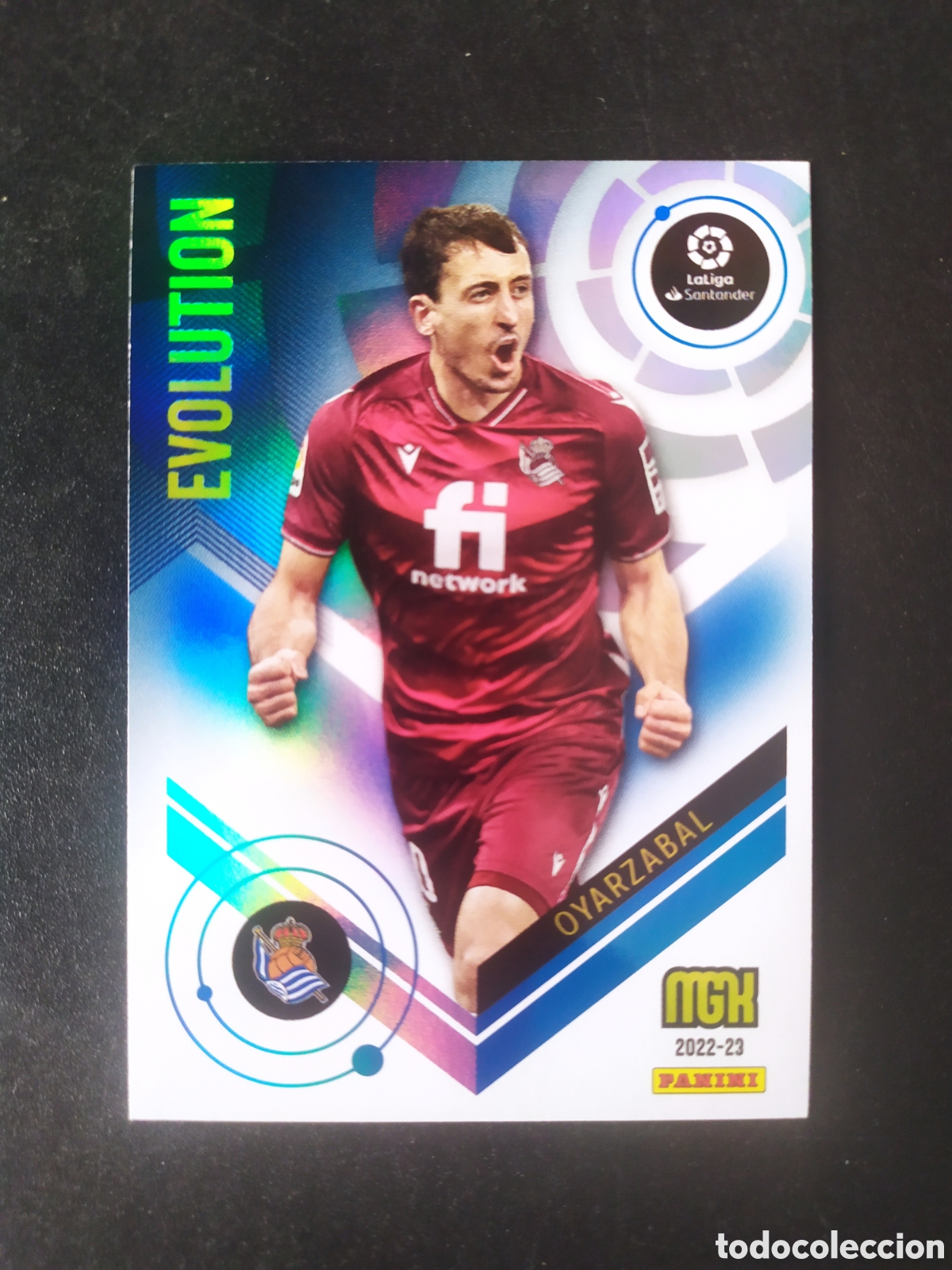 Football Stickers: Megacracks 2022 2023 22 23 panini Oyarz&aacute;bal evolution n&deg; 398 Real Sociedad
