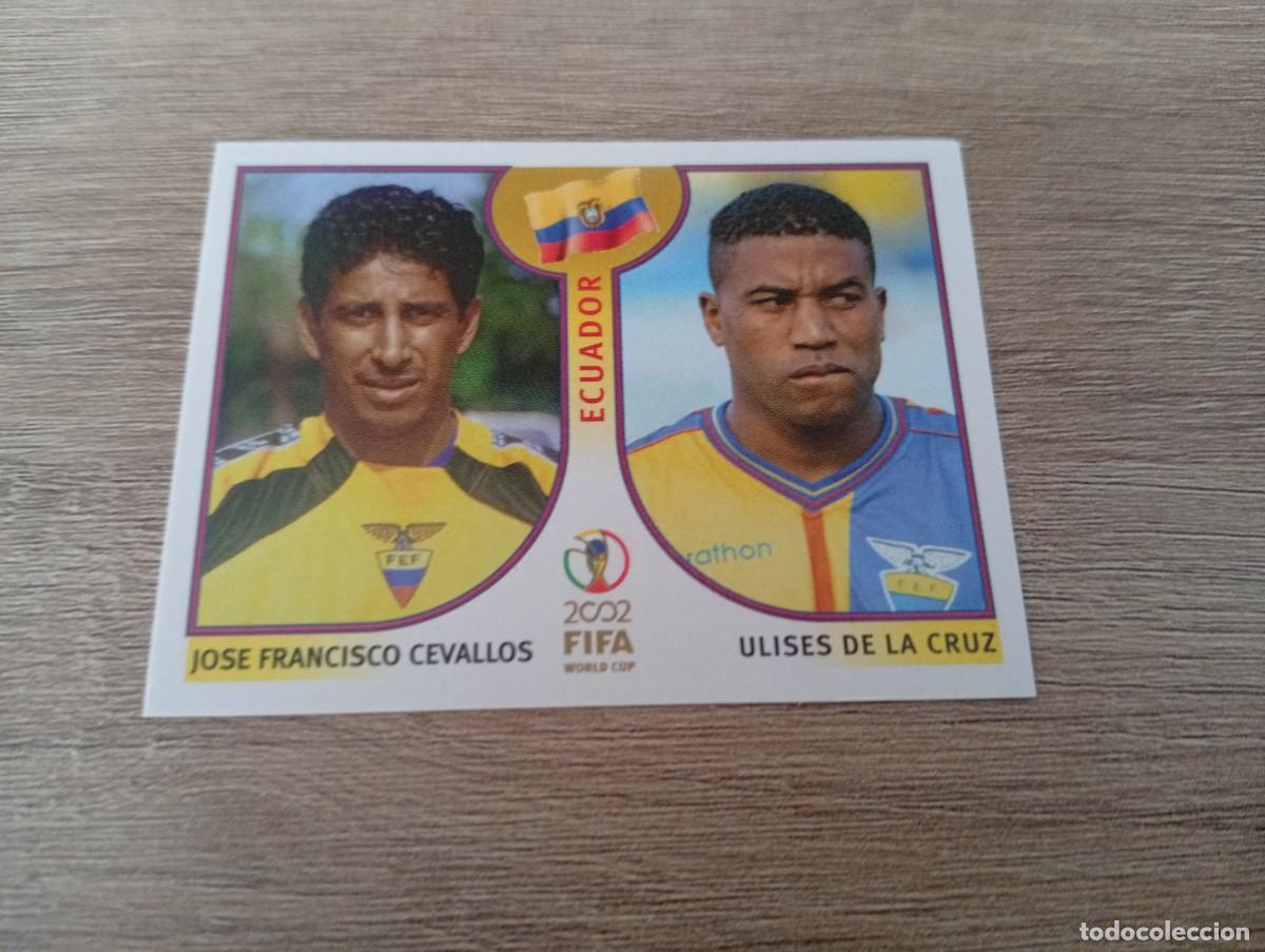 Fu&szlig;ball-Sticker: CEVALLOS DE LA CRUZ 512 ECUADOR MUNDIAL KOREA JAPON 2002 02 PANINI NUNCA PEGADO