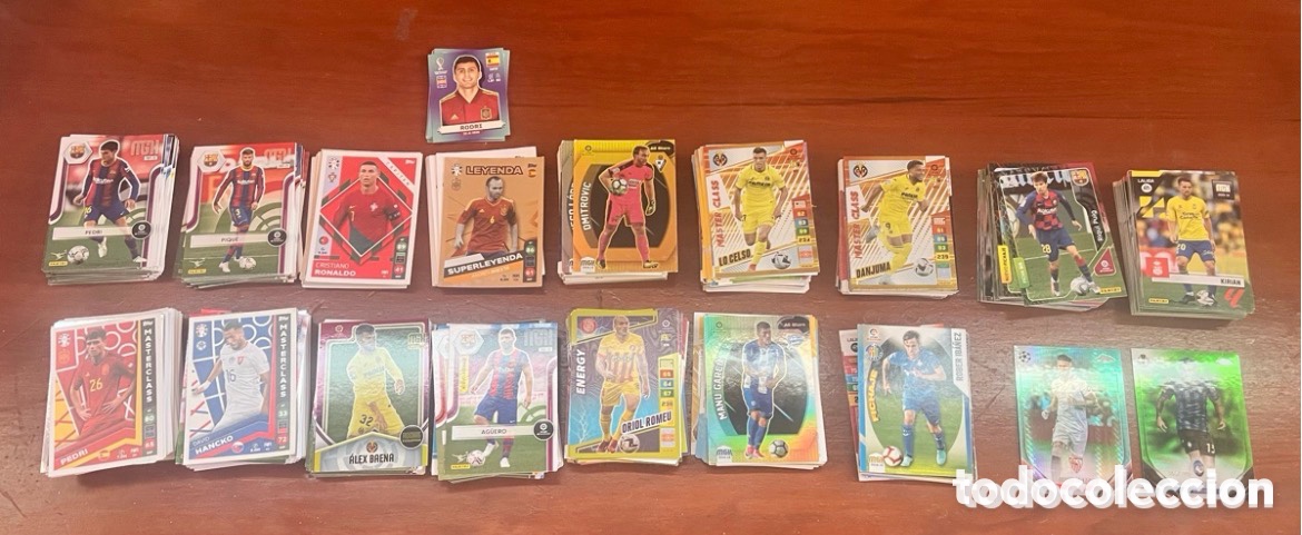 Football Stickers: Lote 500 cromos de f&uacute;tbol Adrenalyn XL-TOPPS NUMERADAS Y M&Aacute;S