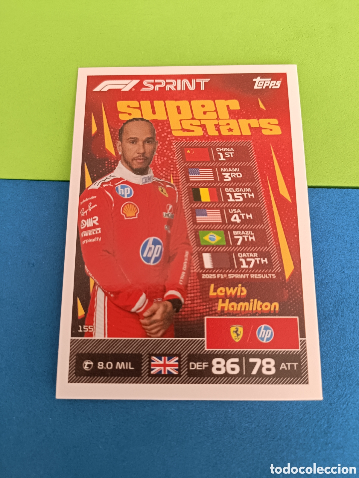 Fu&szlig;ball-Sticker: Topps Turbo Attax F&oacute;rmula uno F1 2026 - 155 Superstars Hamilton