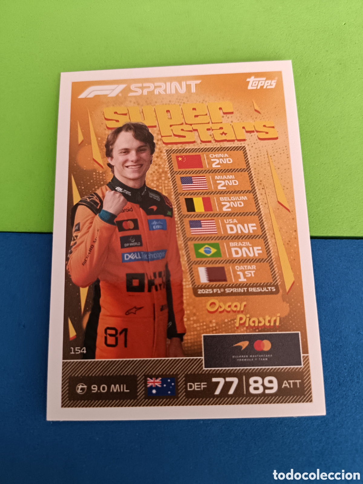 Fu&szlig;ball-Sticker: Topps Turbo Attax F&oacute;rmula uno F1 2026 - 154 Superstars Piastri