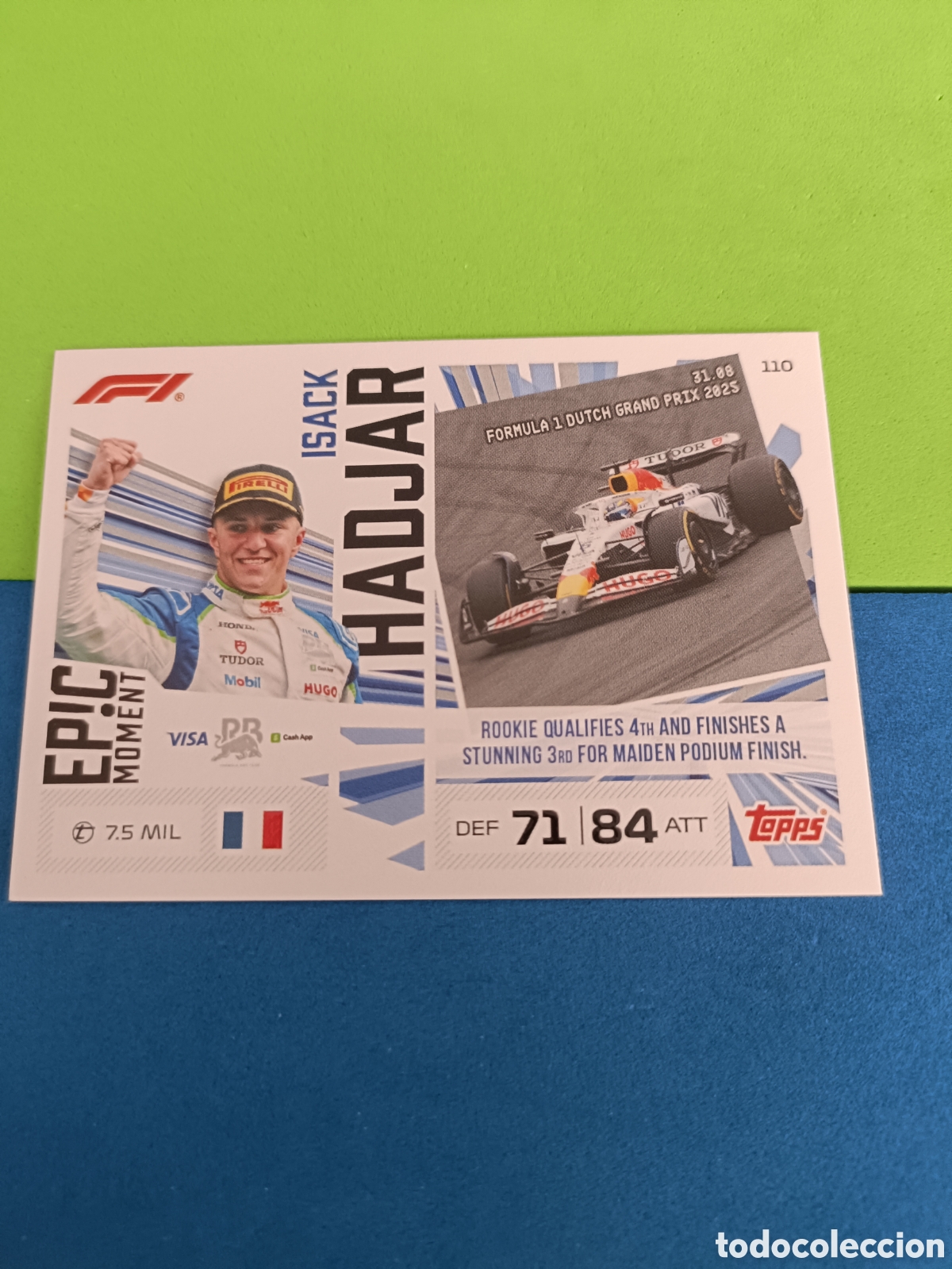 Cromos de f&uacute;tbol: Topps Turbo Attax F&oacute;rmula uno F1 2026 - 110 Hadjar