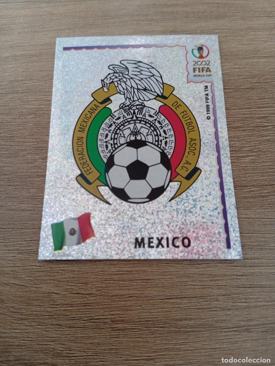 Cromos de f&uacute;tbol: ESCUDO MEXICO 494 MUNDIAL KOREA JAPON 2002 02 PANINI NUNCA PEGADO