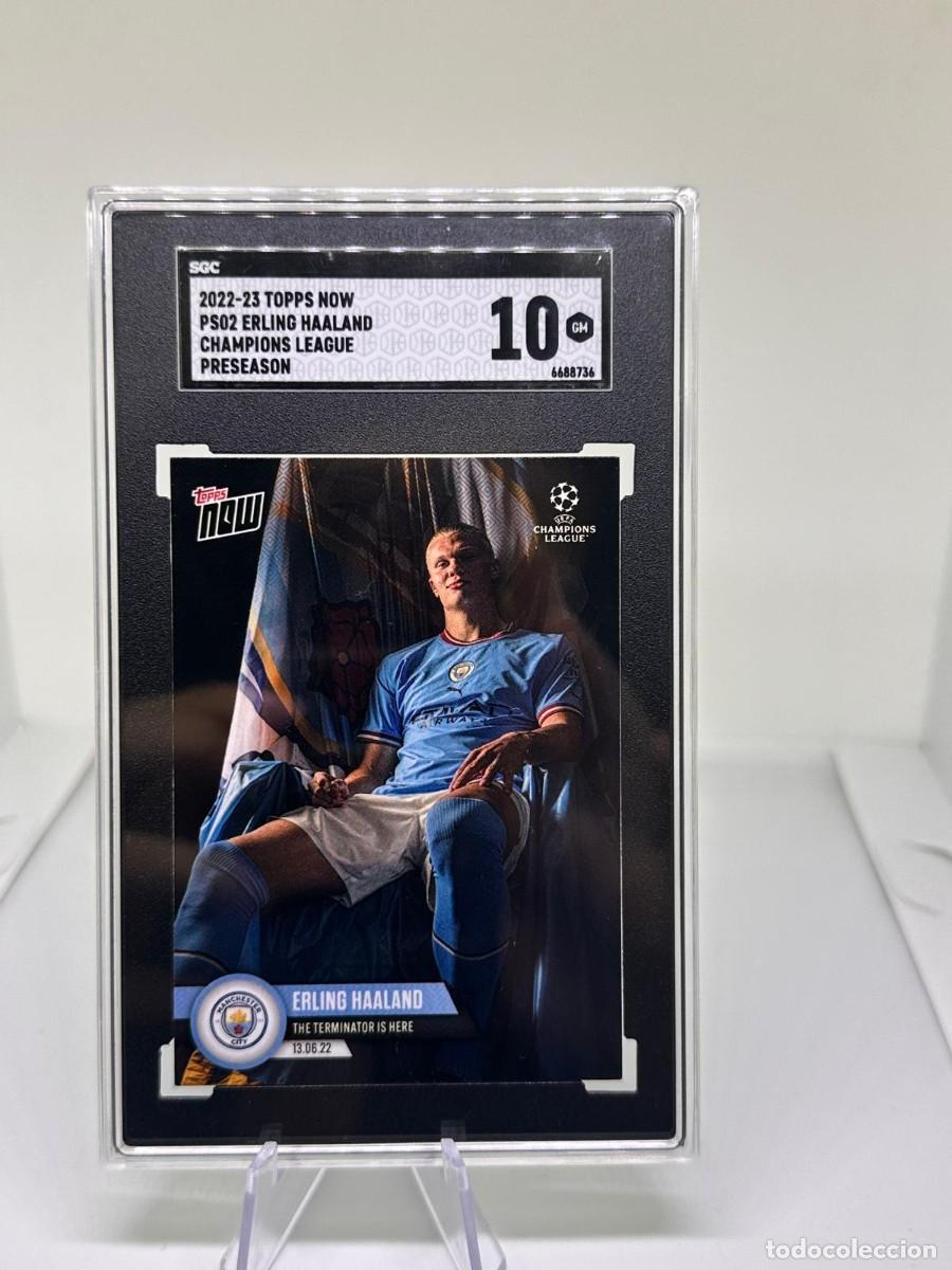 Cromos de f&uacute;tbol: Erling Haaland #PS02 Manchester City Topps Now Preseason 2022 23 SGC 10