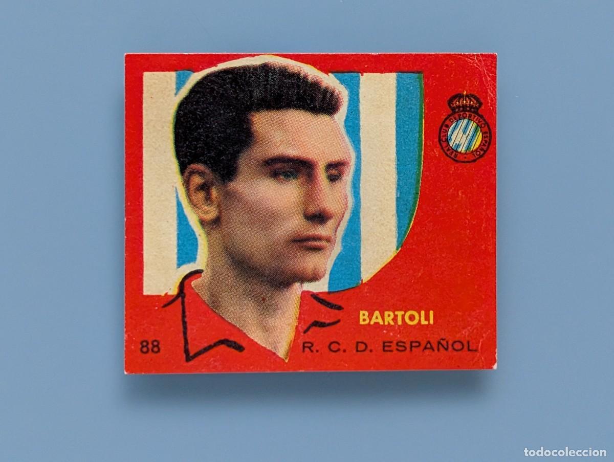 Cromos de f&uacute;tbol: RARO CROMO FUTBOL BARTOLI N&ordm; 88 RCD ESPA&Ntilde;OL BARCELONA BRUGUERA CAMPEONES LIGA 1958 1959 1958-59
