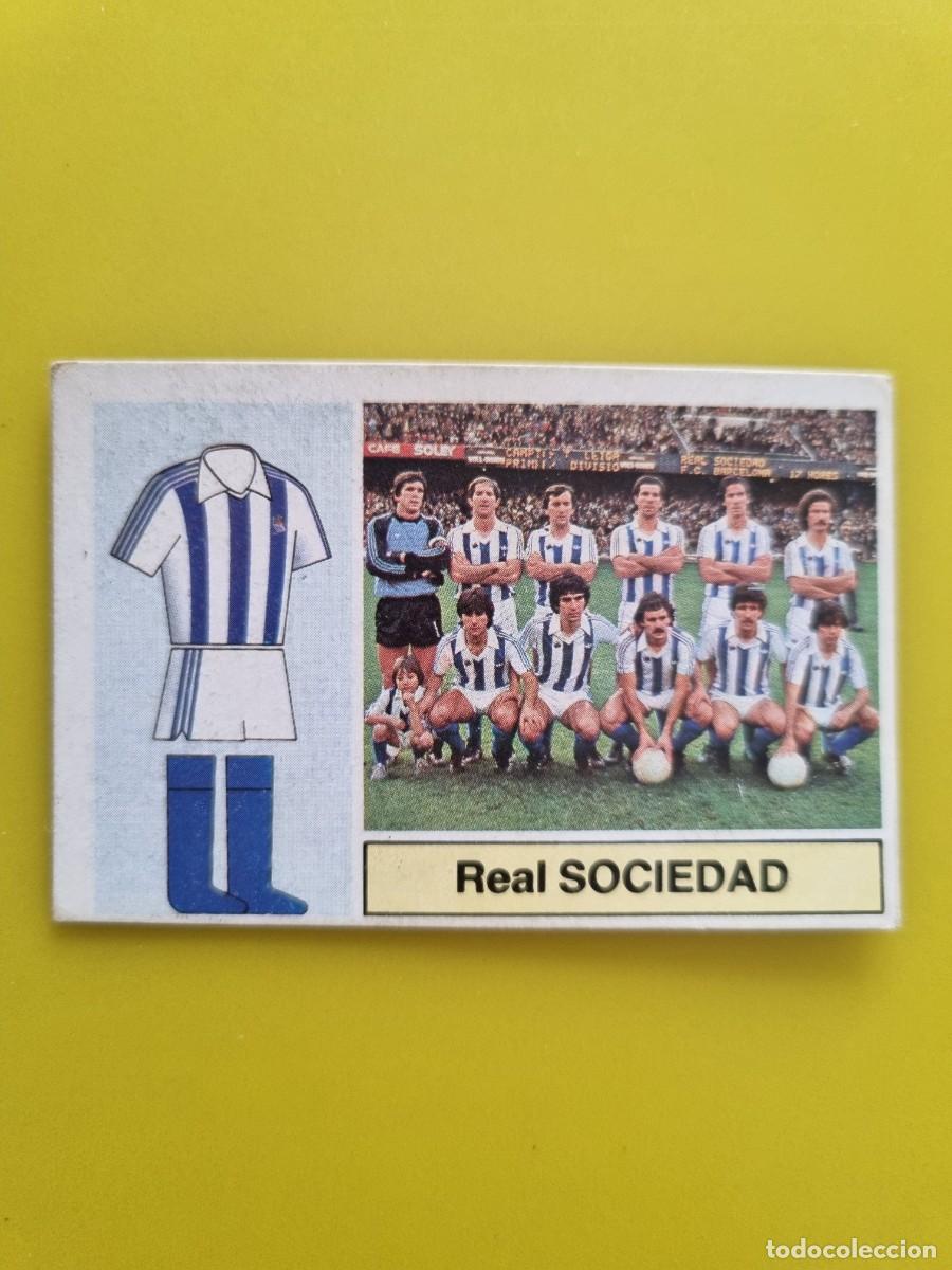 Cromos de f&uacute;tbol: CROMO DE F&Uacute;TBOL LIGA ESTE 82 83 1982 1983 ALINEACIONES REAL SOCIEDAD DESPEGADO AR926