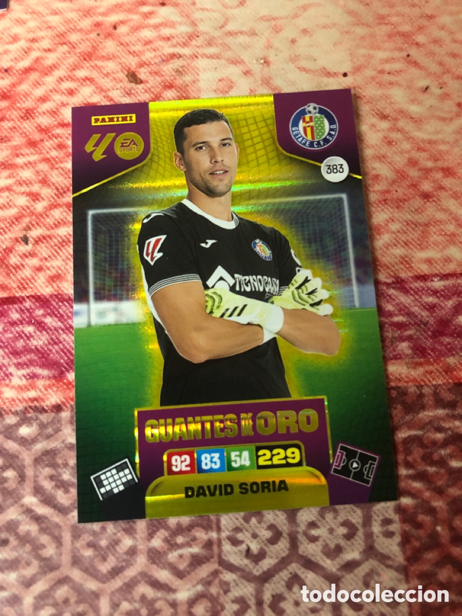 Cromos de f&uacute;tbol: 383 DAVID SORIA GUANTES DE ORO DEL GETAFE 25 26 ADRENALYN XL 2025 2026
