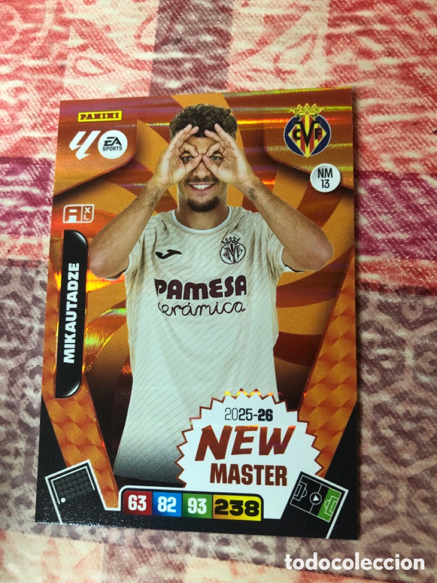 Cromos de f&uacute;tbol: 13 NEW MASTER MIKAUTADZE VILLARREAL ADRENALYN XL LIGA 2025 2026