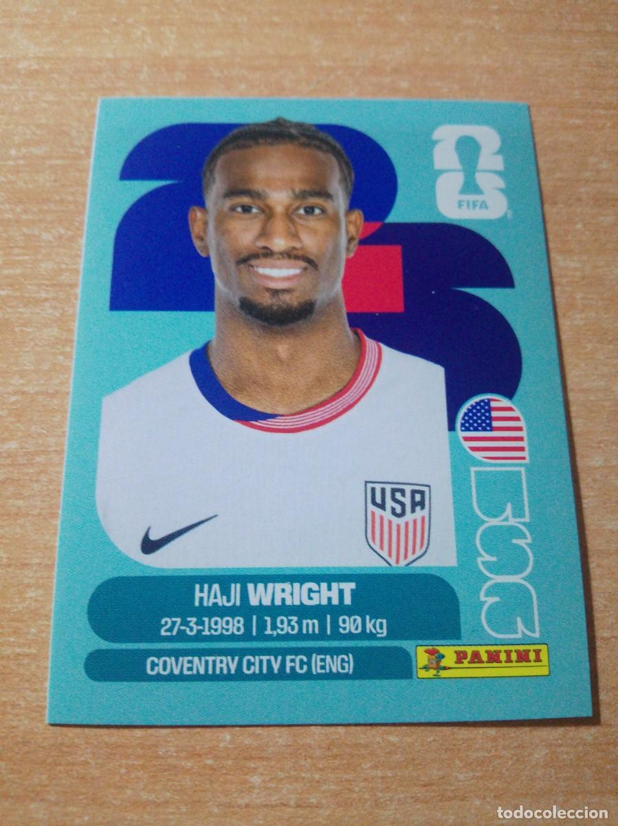 Cromos de f&uacute;tbol: WRIGHT ESTADOS UNIDOS USA 19 MUNDIAL FIFA WORLD CUP 2026 26 PANINI STICKERS NUEVO