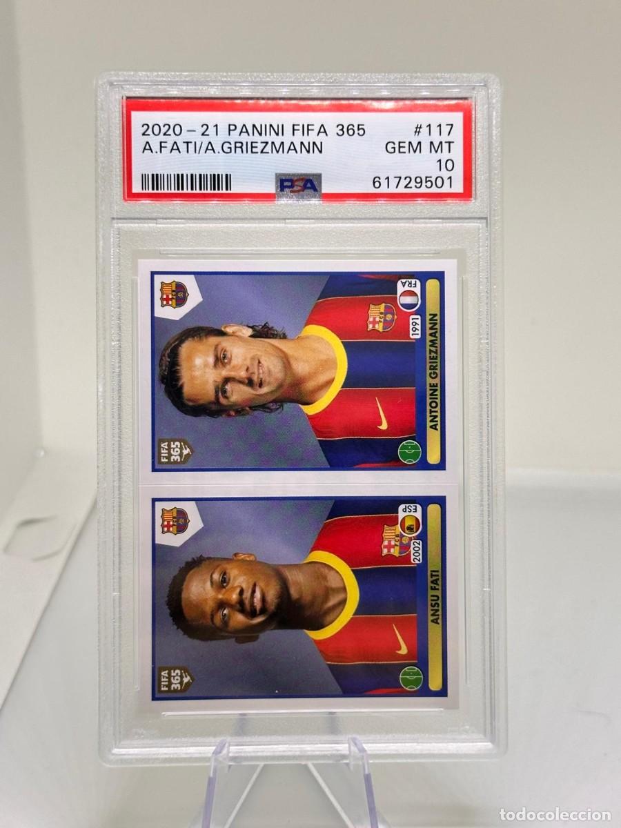 Cromos de f&uacute;tbol: Griezmann/Ansu Fati #117 FC Barcelona Panini Fifa 365 2020 21 Psa 10