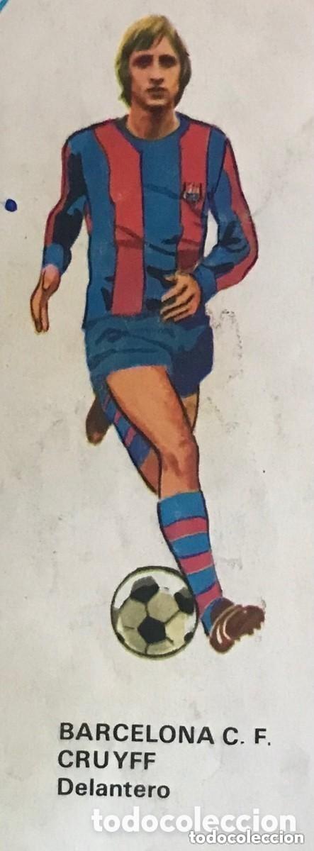 Football Stickers: Cromo f&uacute;tbol Cruyff Barcelona. Galer&iacute;a ases deporte.1973/74. Edici&oacute;nes Anceo