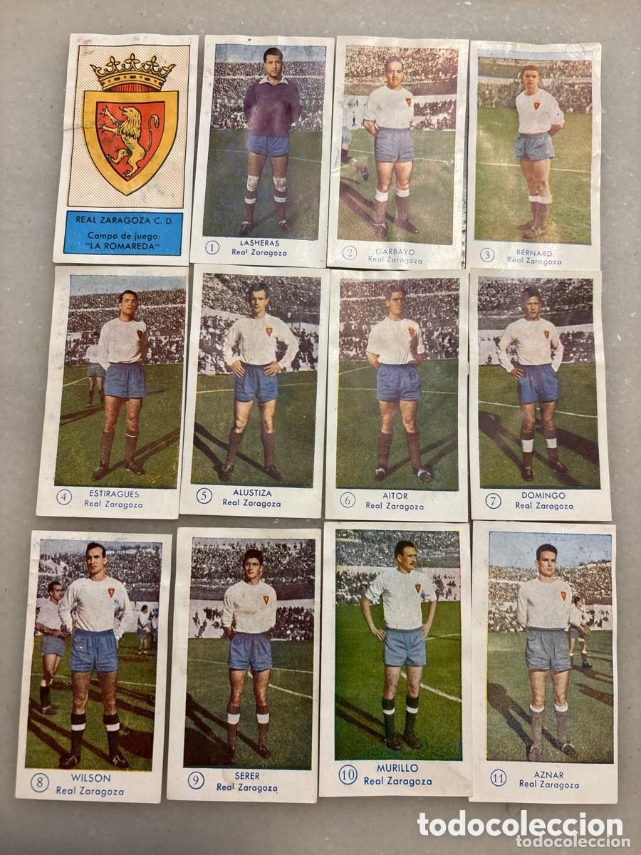 Football Stickers: Cromos f&uacute;tbol equipo completo, Zaragoza gr&aacute;ficas Bachende, 1957