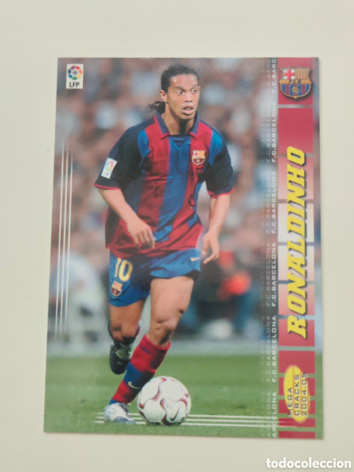 Cromos de f&uacute;tbol: 68 RONALDINHO FC BARCELONA MEGACRACKS 2004 2005