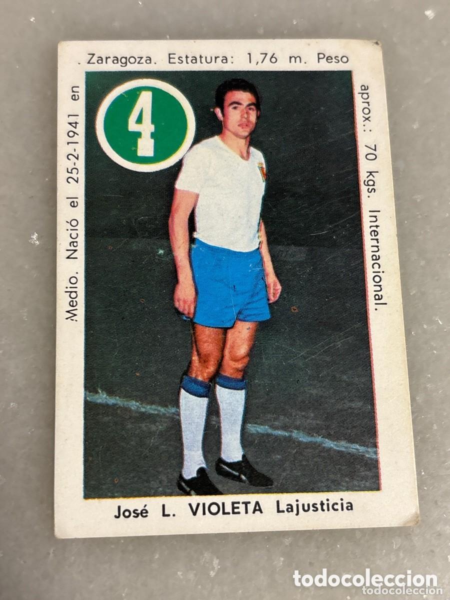 Football Stickers: Cromo f&uacute;tbol Violeta, Zaragoza, asases y estrellas Fer 1970 69