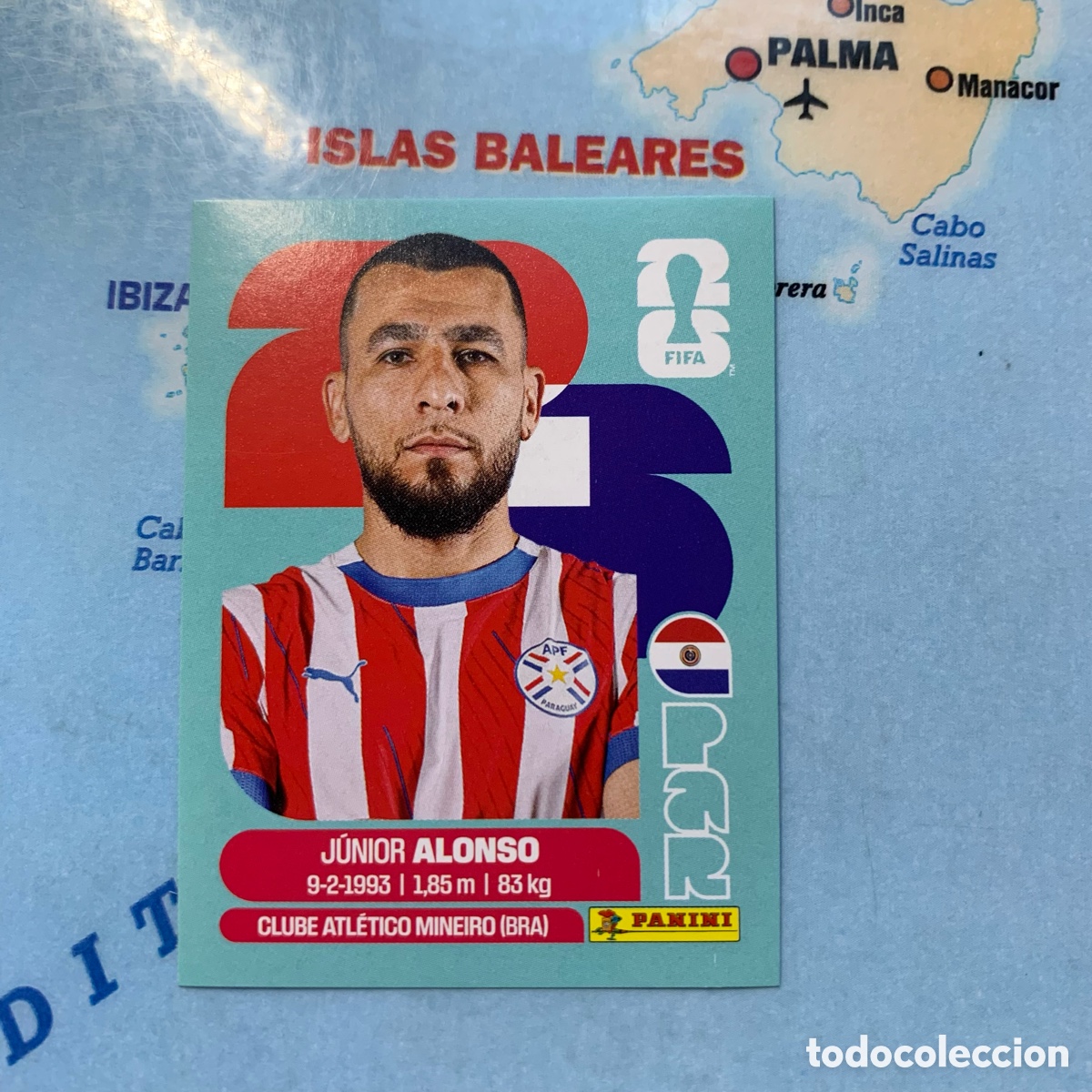 Cromos de f&uacute;tbol: Paraguay n&uacute;mero 8 cromo panini Mundial Fifa World Cup 2026