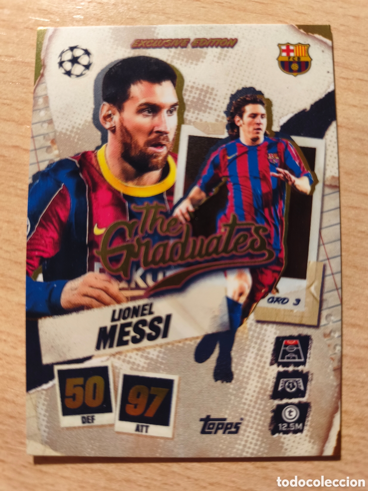 Football Stickers: LIONEL MESSI THE GRADUATES FC BARCELONA TOPPS MATCH ATTAX 2025 2026 UCL 25 26