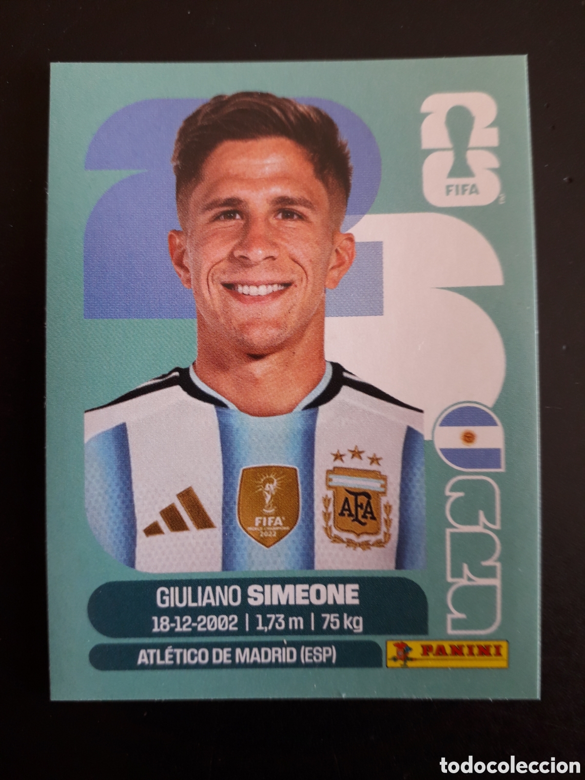 Cromos de f&uacute;tbol: GIULIANO SIMEONE ARGENTINA ARG 20 MUNDIAL F&Uacute;TBOL 2026 FIFA WORLD CUP PANINI SIN PEG PEDIDO M&Iacute;NIMO 3&euro;